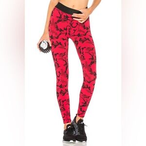 Koral knocks out Red and Black Camouflage Leggings